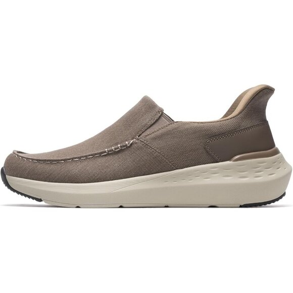 〽️Men\'s Closed Toe Pull-On Loafers Brown Sneakers Canvas Walking Comfort Shoes main image 8